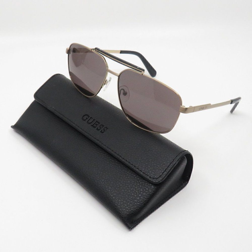 Guess GU00054 33A New Gold/Solid Gray Pilot Men's Sunglasses